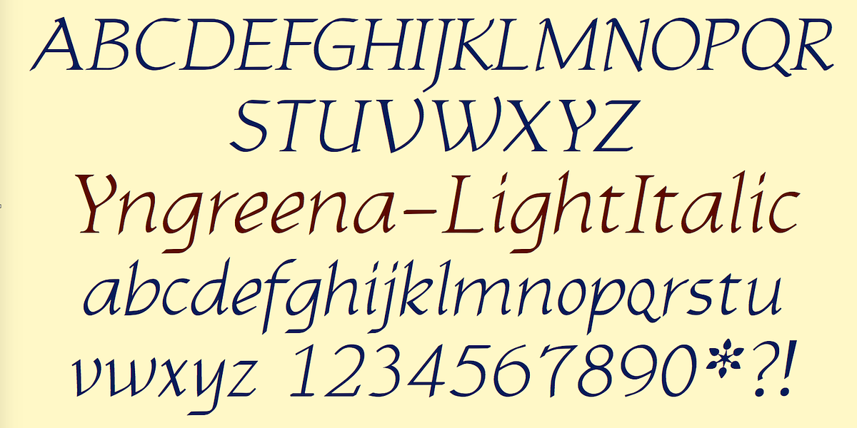 Yngreena, a Serif Font by Ingrimayne Type (Photo 4 of 6)