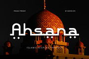 Ahsana Islamic Display Typeface Font, a Sans Serif Font by Vadovastd (Thumbnail 1 of 7)