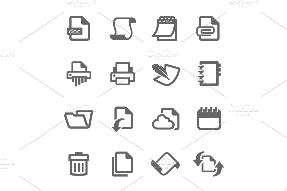 Document And Papers Icons
