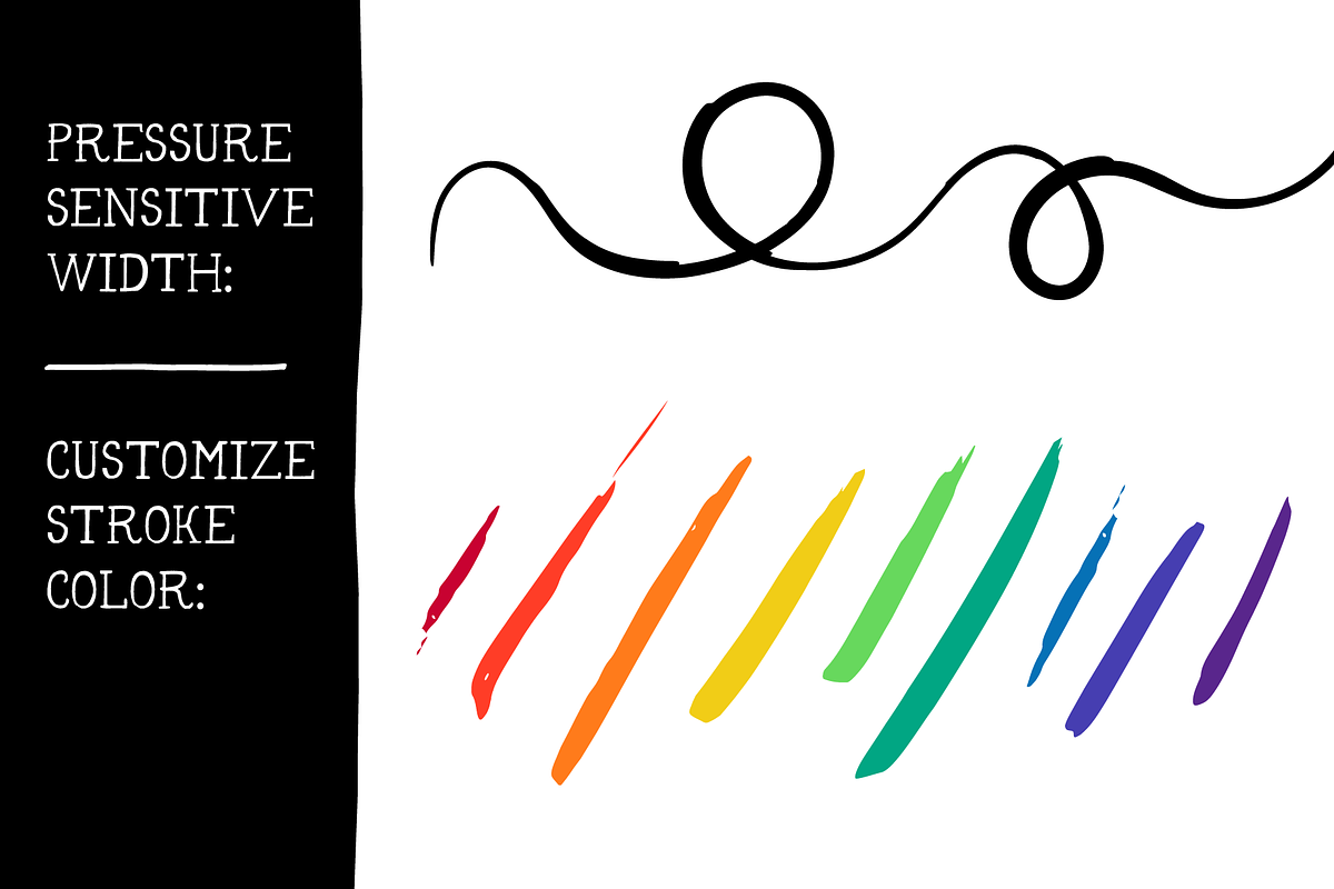 Bangin' Brushes - 172 Vector Brushes, a Brush Add-On by Linepup Design Co. (Photo 2 of 3)