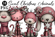 Sweet Christmas Animals PNG Bundle, an Illustration by Daily.Designs (Thumbnail 1 of 5)