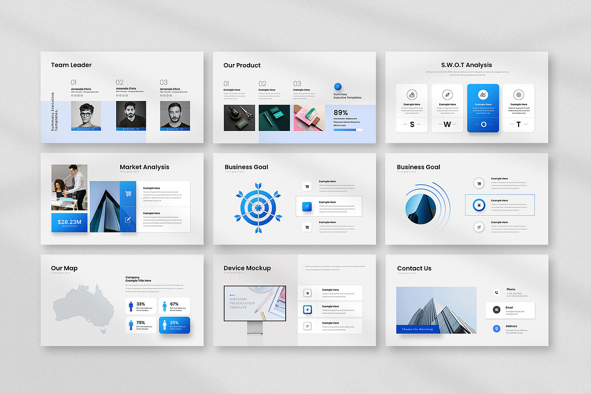 Multipurpose Business Presentation, a Presentation Template by KreateTribe (Photo 2 of 6)