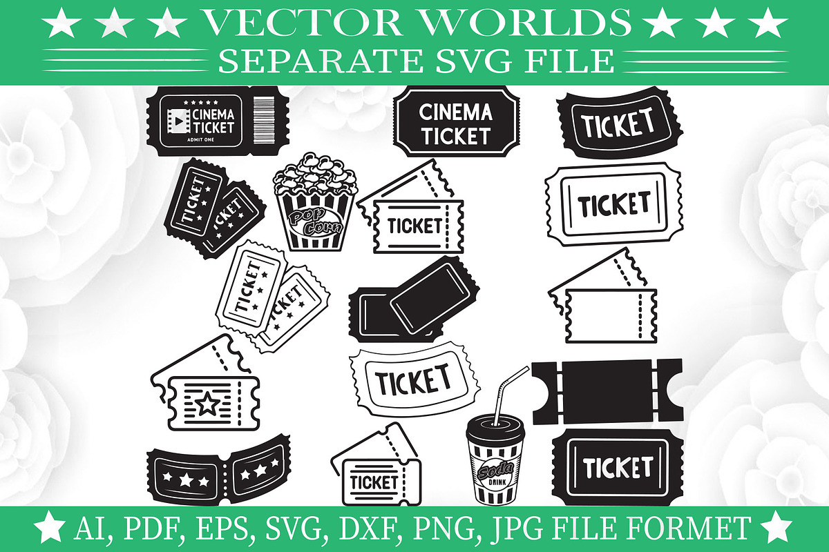Ticket Svg, Cinema, Tickets Svg, an Object Graphic by VectorWorlds (Photo 3 of 3)