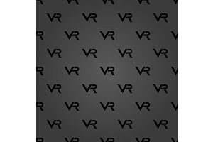 Seamless Vector Pattern. VR Logos, a Pattern Graphic by FineArtStudio