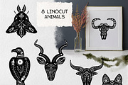 Mystical linocut boho. Celestial set, a Background Graphic by KomannaArt (Thumbnail 2 of 12)