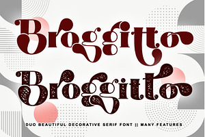 Broggitto, a Serif Font by Letterara