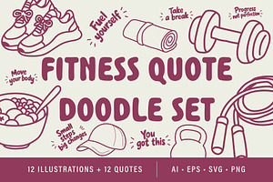 Fitness & Wellness Quote Set