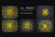 Cheerful Sun on a Black Background, a Seasonal Illustration by Countryside life (Thumbnail 8 of 8)