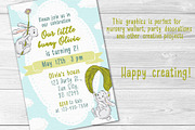 Flying rabbits vector clipart, an Object Graphic by Trinibis (Thumbnail 4 of 4)