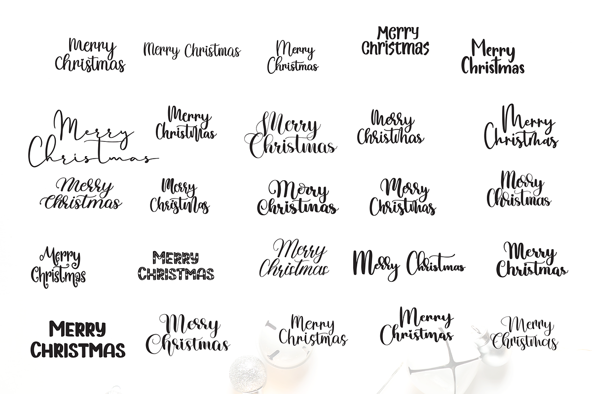 Christmas greeting Templates, a Branding & Logo Template by BearyType Studio (Photo 7 of 12)