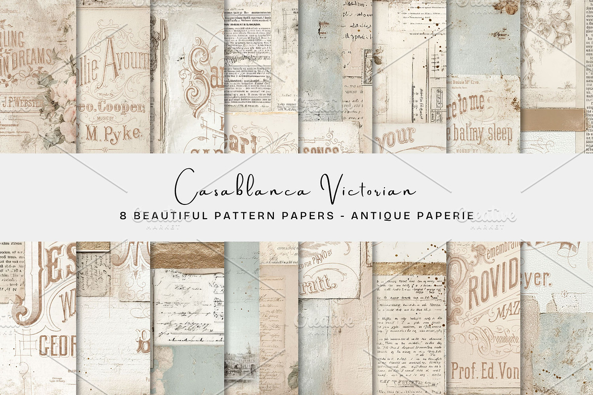 Casablanca Victorian Patterns, a Pattern Graphic by Antique Paperie (Photo 1 of 5)