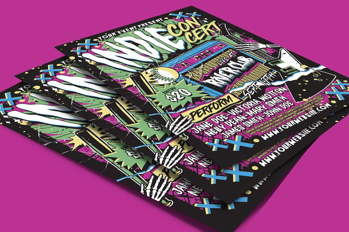 Indie Music Concert Flyer, a Flyer Template by Muhamad Iqbal hidayat (Photo 4 of 4)