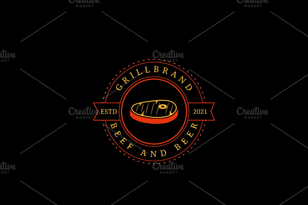 Steak Grill Restaurant Logo Design