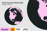 North America – Globe Vector Map, a Graphic by Fucina™ (Thumbnail 1 of 3)