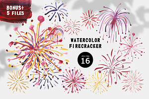 Watercolor Firecracker