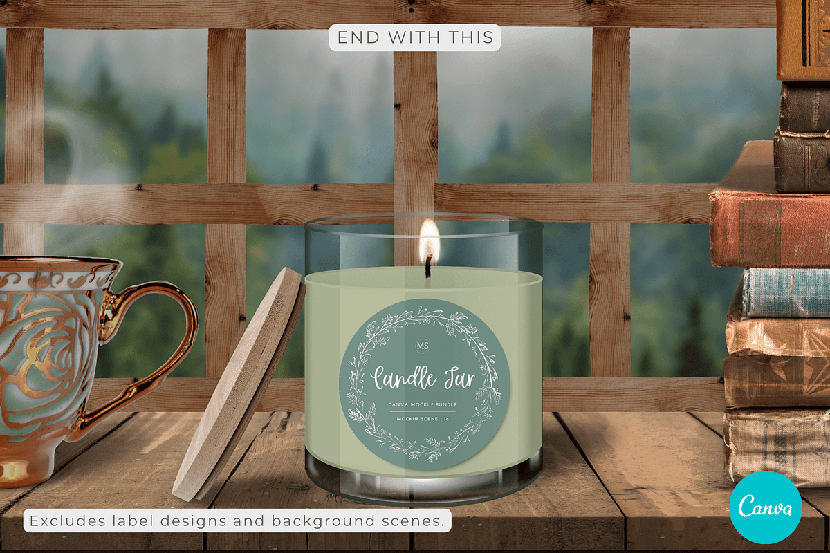 Candle Jar Mockup for Canva, a Household Mockup by Mockup Scene (Photo 20 of 22)