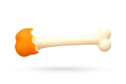 3d illustration of chicken bone with, an Object Illustration by Abscent (Thumbnail 1 of 3)