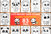 Military Camp Stories Coloring Page, a Brochure Template by LA Design (Thumbnail 1 of 10)