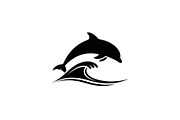 Dolphin Jumping Silhouette Vector bu, an Illustration by Designs_River (Thumbnail 35 of 48)