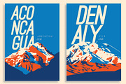 12 Higest Mountains Posters, an Illustration by Alexander Baidin (Thumbnail 4 of 10)