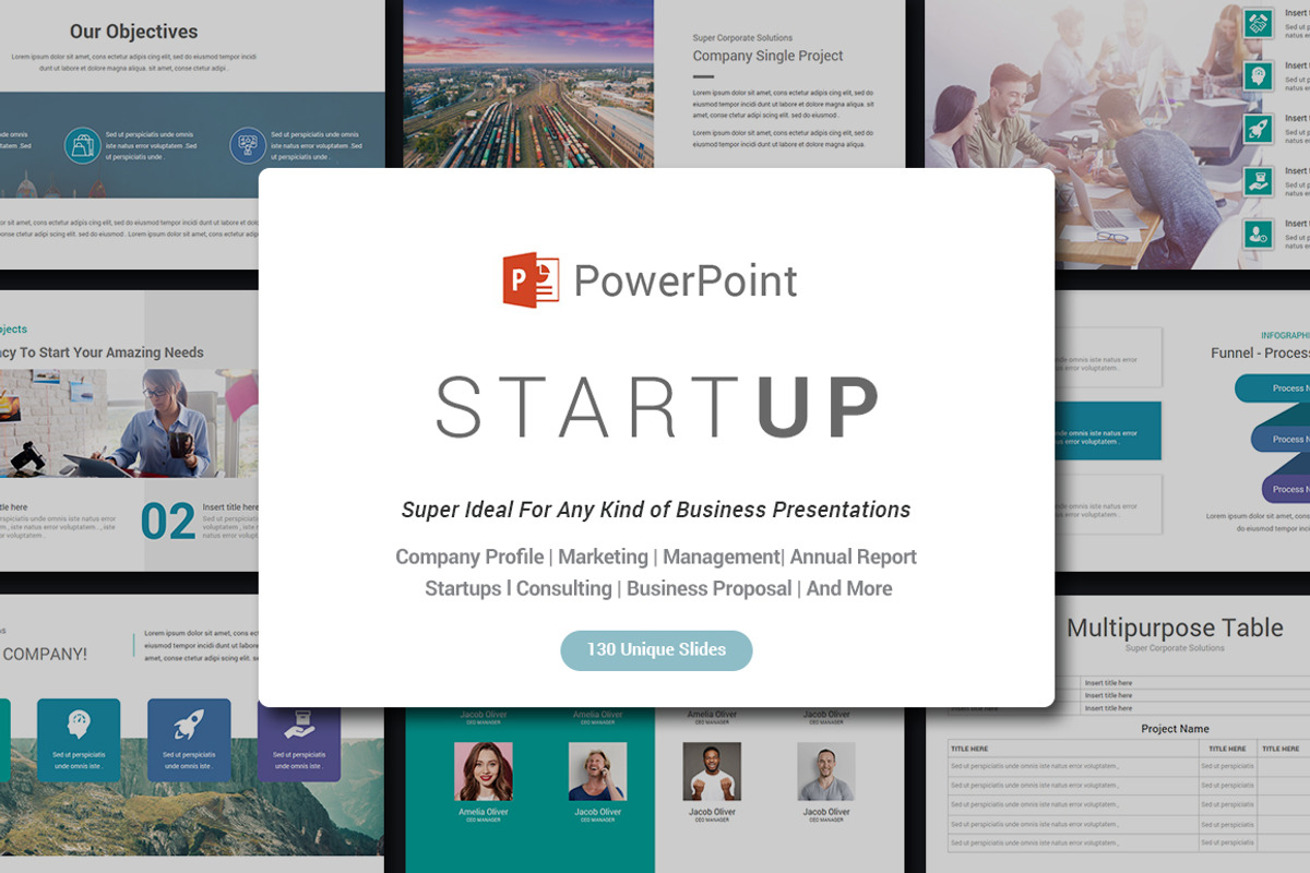 Startup PowerPoint Template, a Presentation Template by SlideOne
