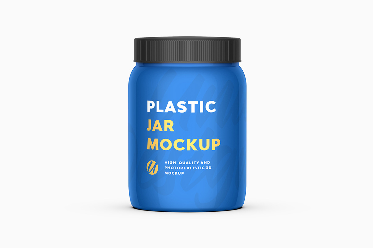 Plastic Jar Mockup, a Packaging Mockup by UnicDesign (Photo 4 of 5)