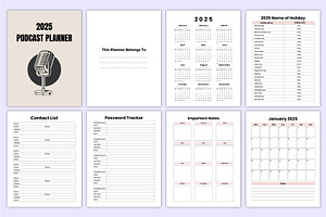 2025 Podcast Planner Canva Template