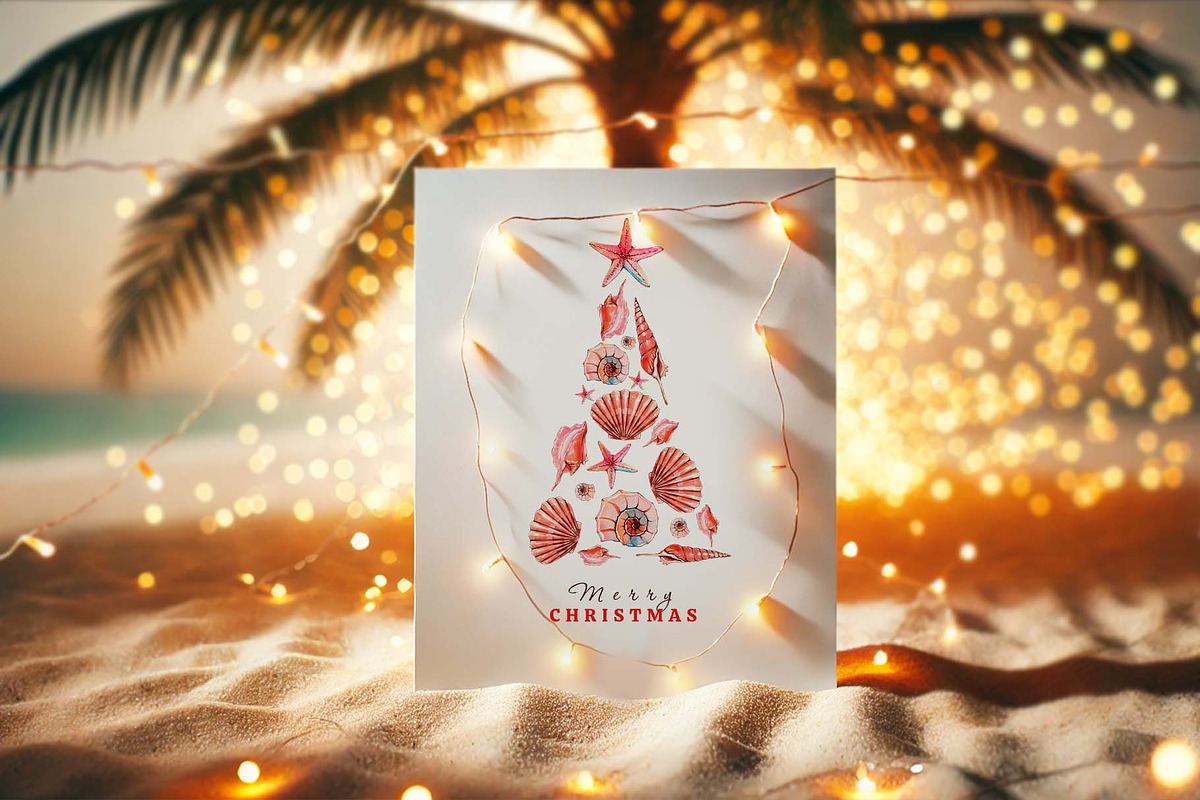 Watercolor Tropical Christmas set, a Seasonal Illustration by VerAna (Photo 13 of 19)