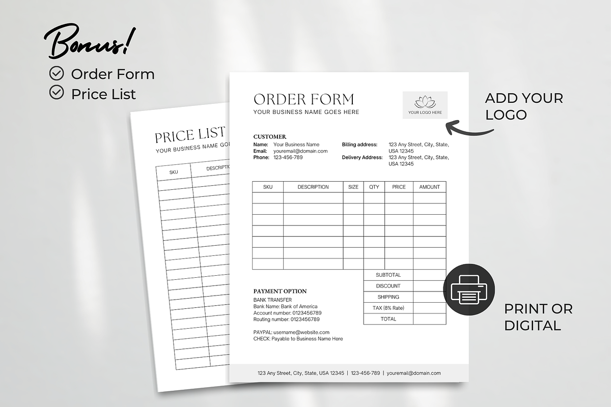 Wholesale Line Sheet Template, a Magazine Template by ShopRShop (Photo 6 of 10)