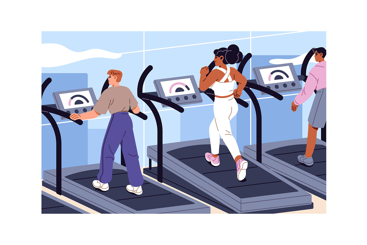 Woman's daily routine, lifestyle set, a Person Illustration by PaperTrident (Photo 11 of 13)