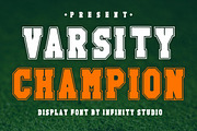 Varsity Champion, a Slab Serif Font by Fourteen Letter (Thumbnail 1 of 7)