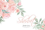 Watercolor Flowers - Sherbet, an Illustration by Feather Grace Designs (Thumbnail 1 of 7)