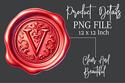 Red Wax Stamp Letter Clipart Bundle, an Illustration by Rose Art (Thumbnail 6 of 7)