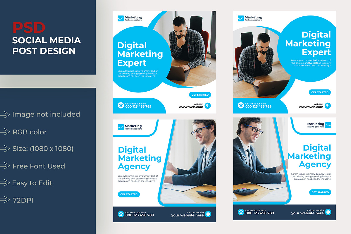 Social Media Post Design, a Social Media Template by Lakhan1998 (Photo 1 of 5)