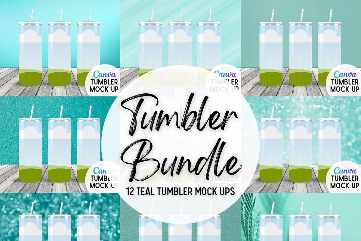 Tumbler Mock Up Bundle for Canva, a Cups & Container Mockup by palmettosvg (Photo 4 of 5)