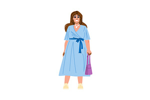 Plus size woman wearing stylish, an Object Illustration by pikepicture