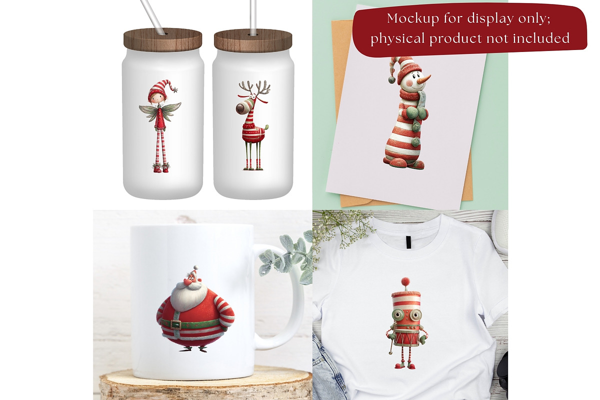 Quirky Christmas Clipart Characters, a Seasonal Illustration by Nicole Branger Art (Photo 13 of 21)