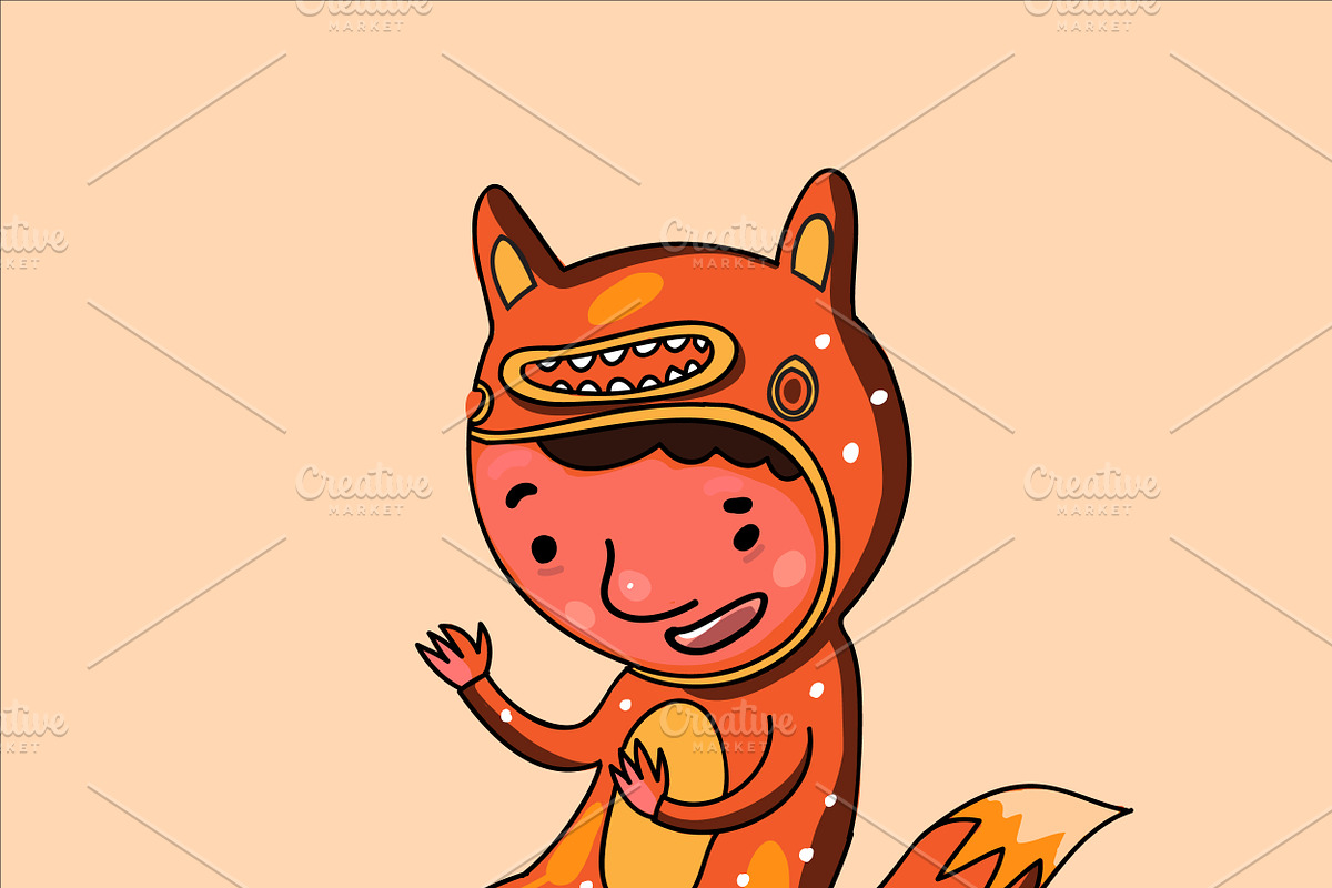 Foxboy sticker, a Decorative Illustration by HIPSTER-MONSTER SHOP