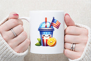 Kawaii Retro 4th of July Clipart, an Illustration by Sublimation Artist (Thumbnail 5 of 6)