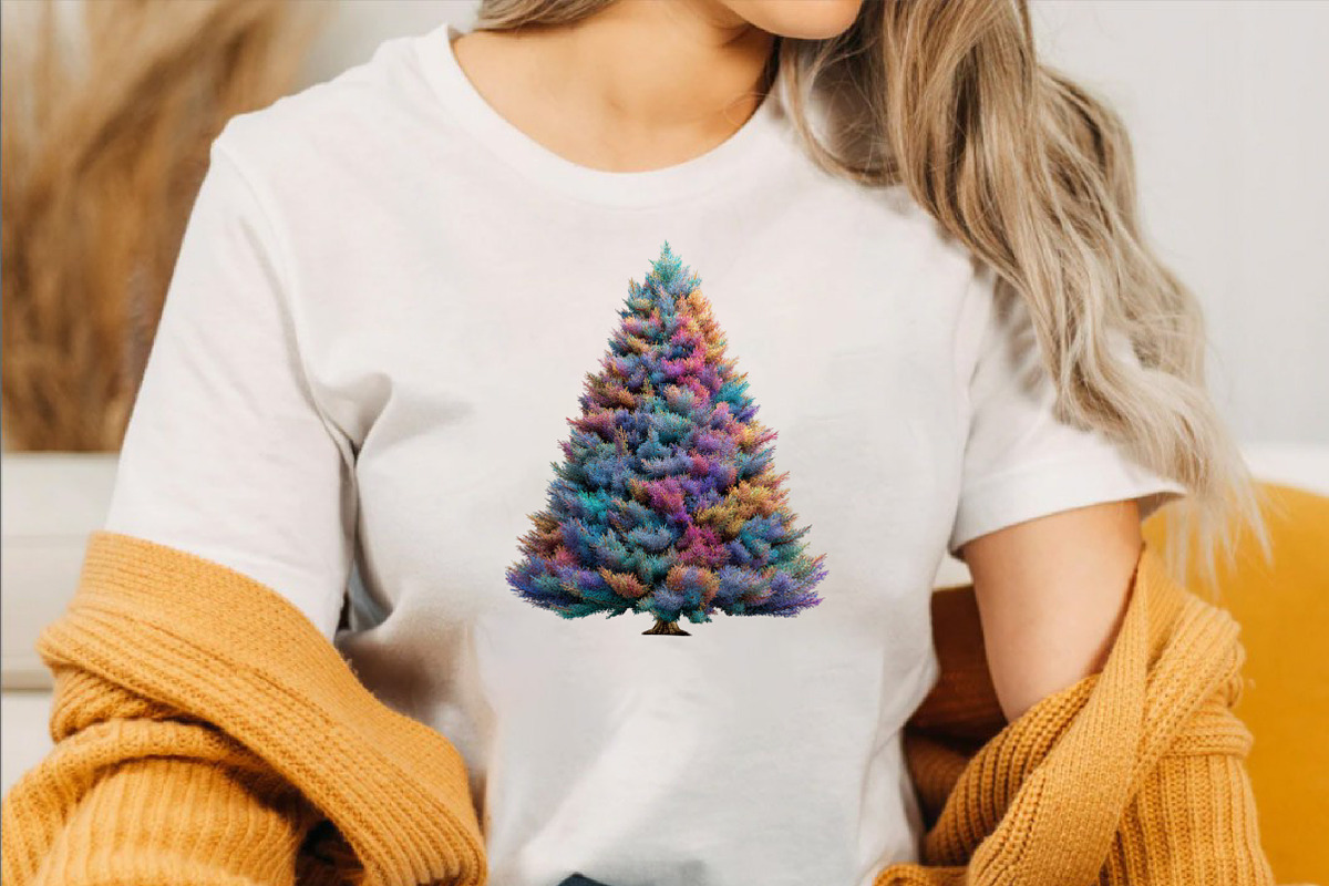 Colorful Christmas Tree Clipart  Bun, an Illustration by SVGArt (Photo 5 of 8)