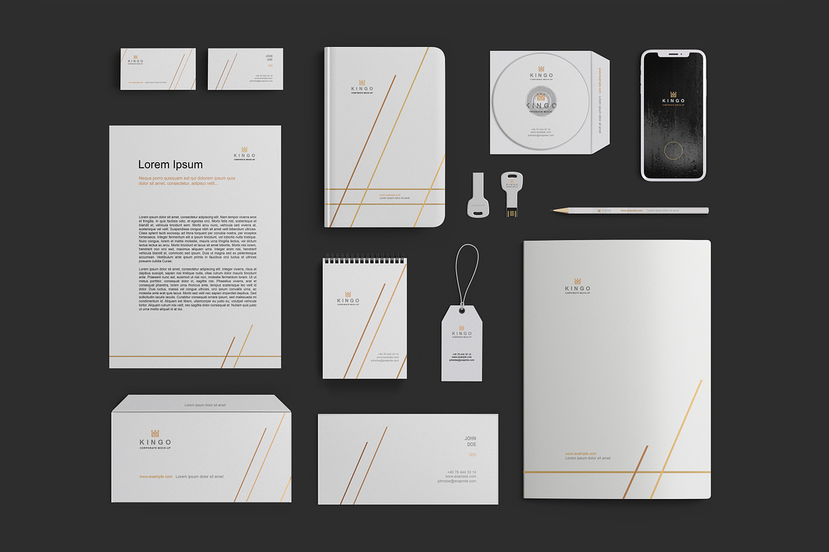 Branding and stationery Mockup #1, a Books & Magazine Mockup by Seven Lights (Photo 4 of 6)