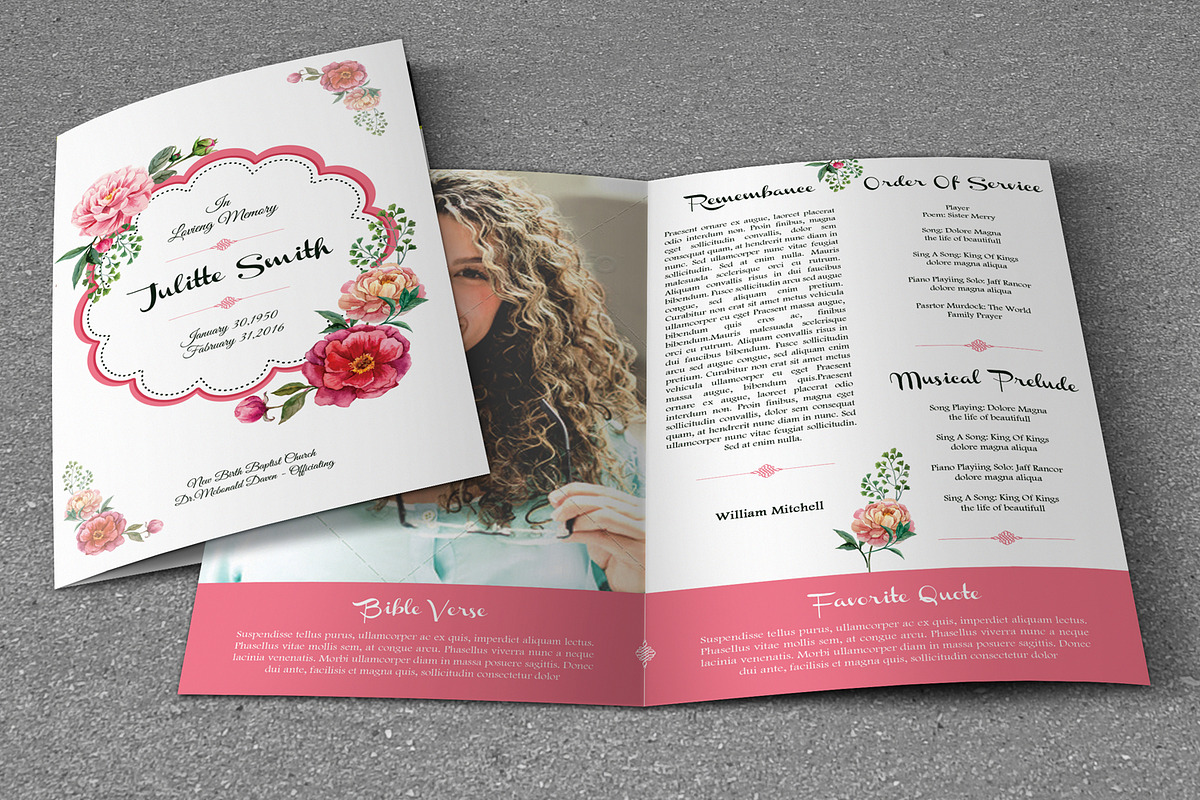 Funeral Program Template-V362, a Brochure Template by Template Shop (Photo 4 of 4)