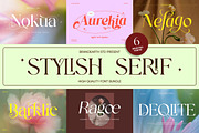 Stylish Serif - 6 Font Bundle, a Serif Font by Brand Earth (Thumbnail 1 of 8)