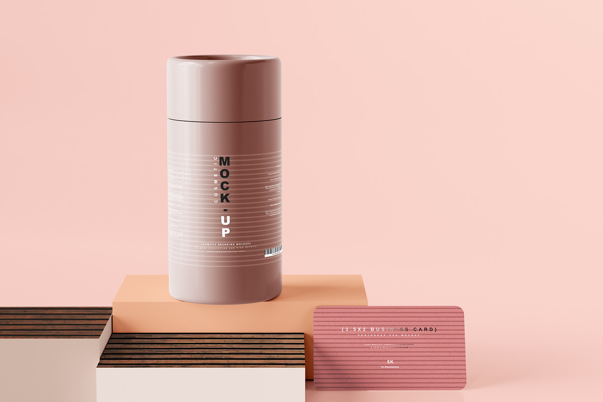 250+ Cosmetic Branding Mockup Bundle, a Cups & Container Mockup by pmvch (Photo 197 of 273)