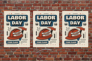 Blue Retro Labor Day Flyer Set, a Flyer Template by Aiyari Graphic (Thumbnail 3 of 3)