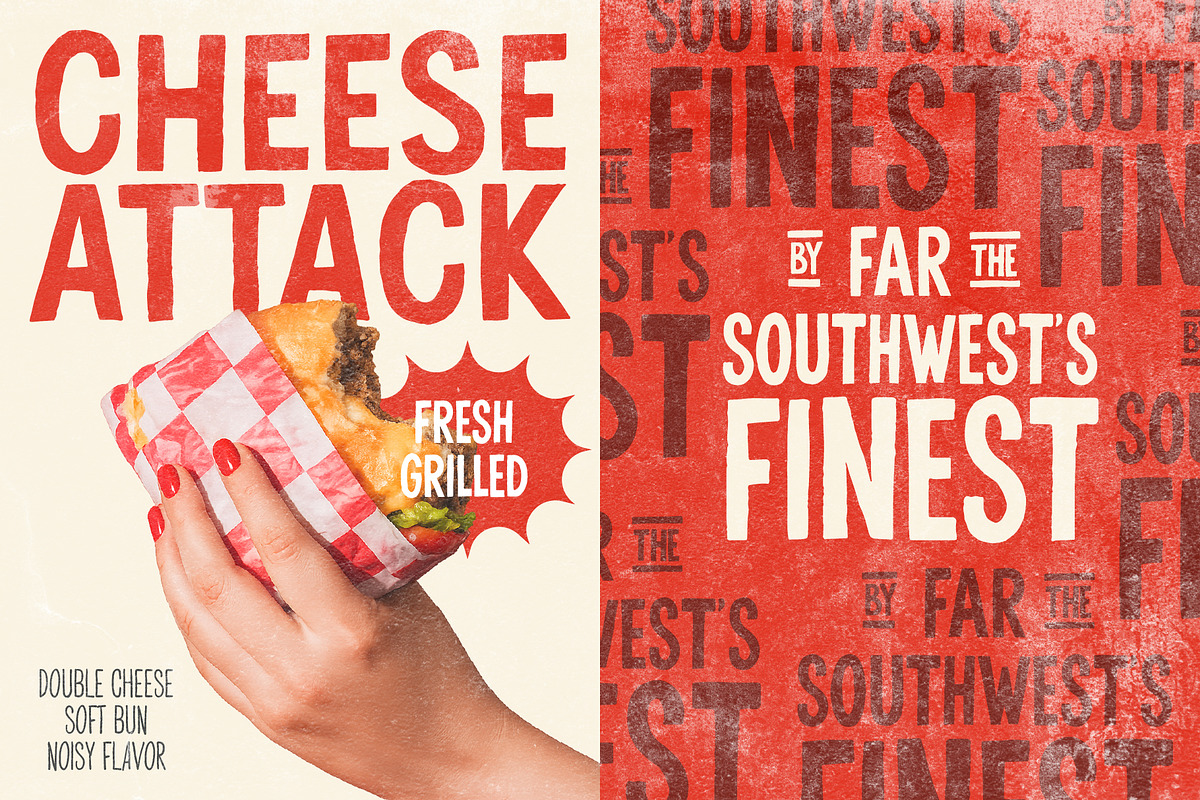 Dualphrase — Rough Display Family, a Handwritten Font by Invasi Studio (Photo 7 of 10)