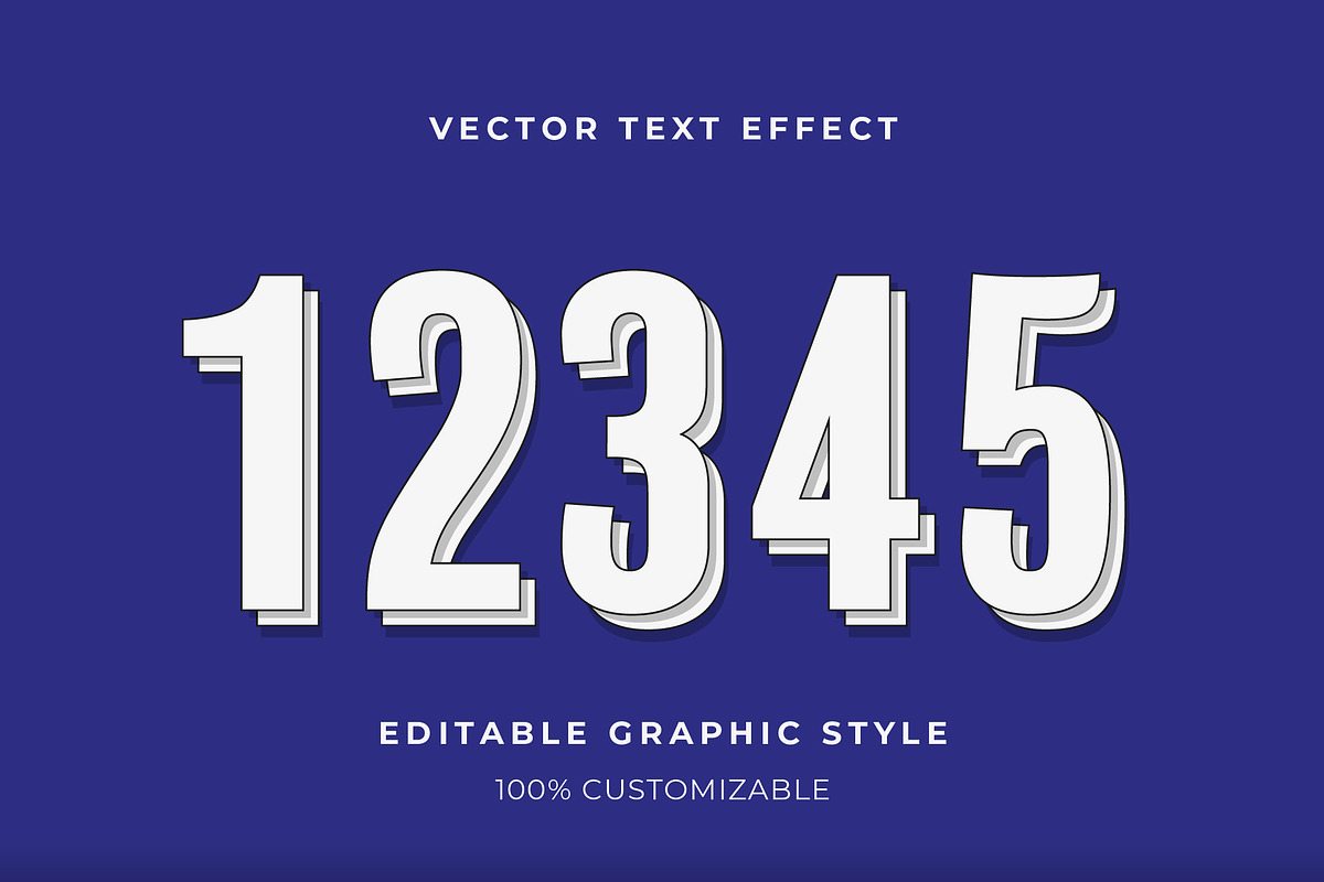 Bold Retro Outline Text Effect preview 2