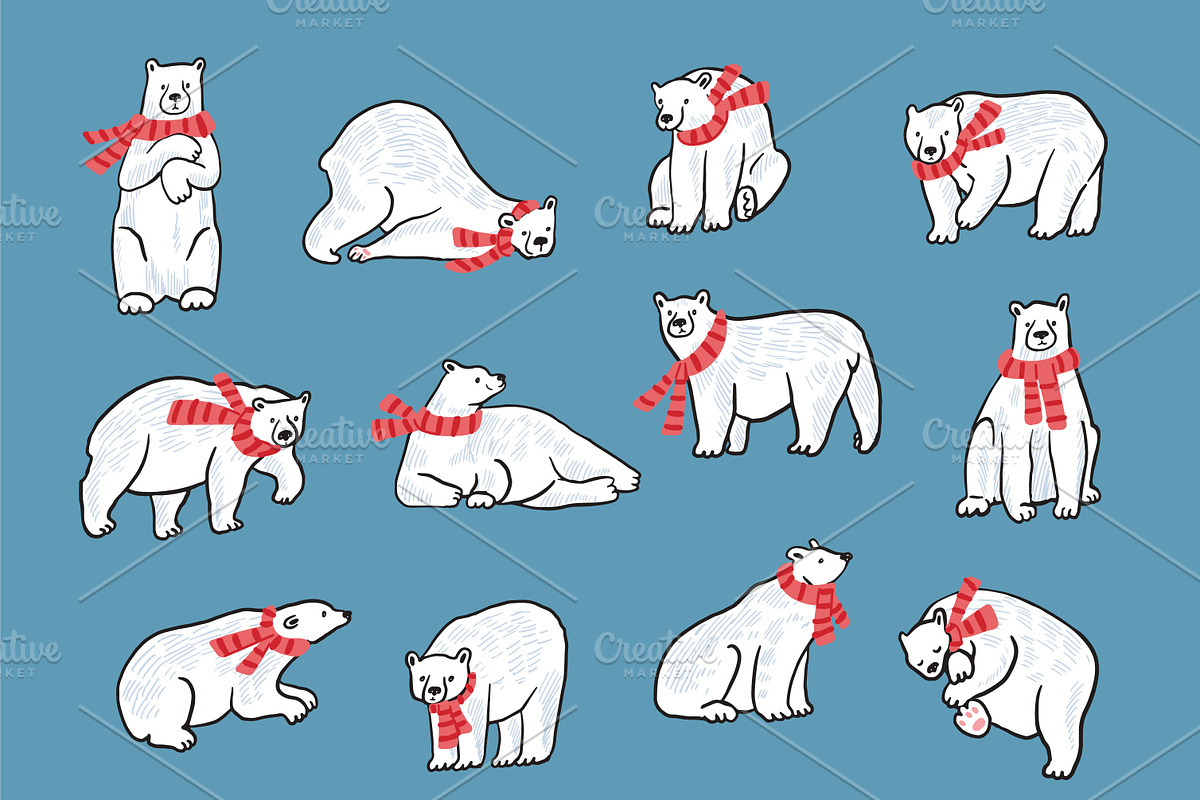 Polar bear, a Pattern Graphic by GooseFrol (Photo 2 of 8)