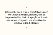 Volume – Handcrafted Font Trio, a Serif Font by Tom Chalky (Thumbnail 3 of 6)