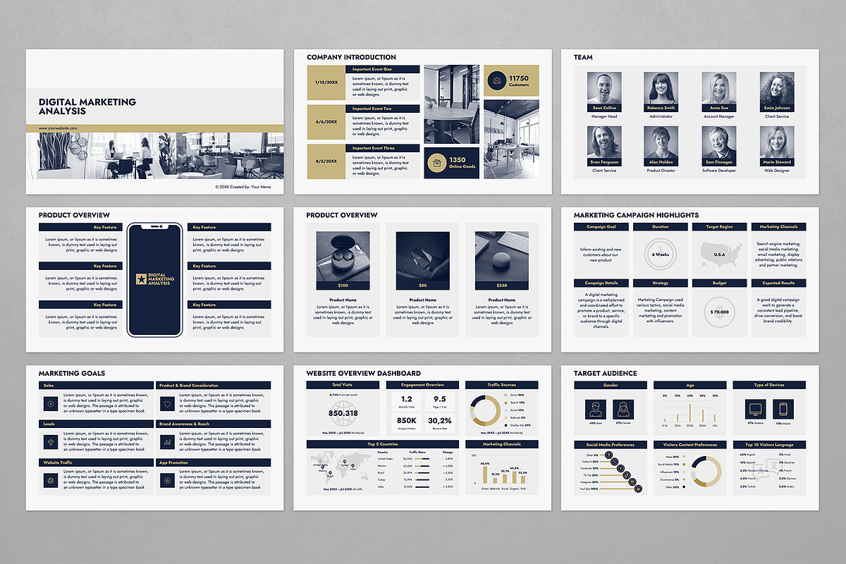 Digital Marketing Analysis Template, a Presentation Template by JetzTemplates (Photo 2 of 4)